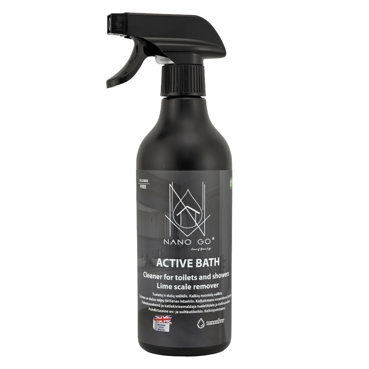 NANO GO Active Bath alkaline bathroom cleaner spray bottle 500ml