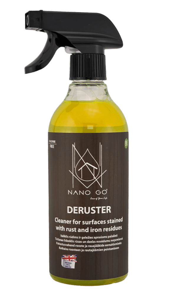 NANO GO Deruster alkaline rust remover spray bottle 500ml for metal surfaces