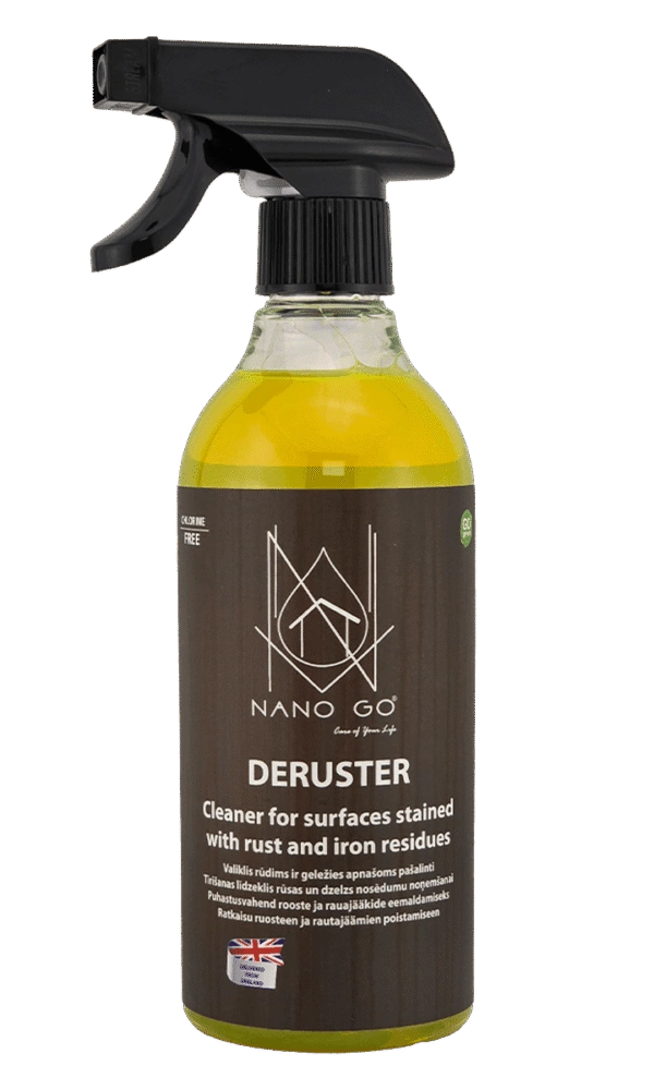 NANO GO Deruster alkaline rust remover spray bottle 500ml for metal surfaces