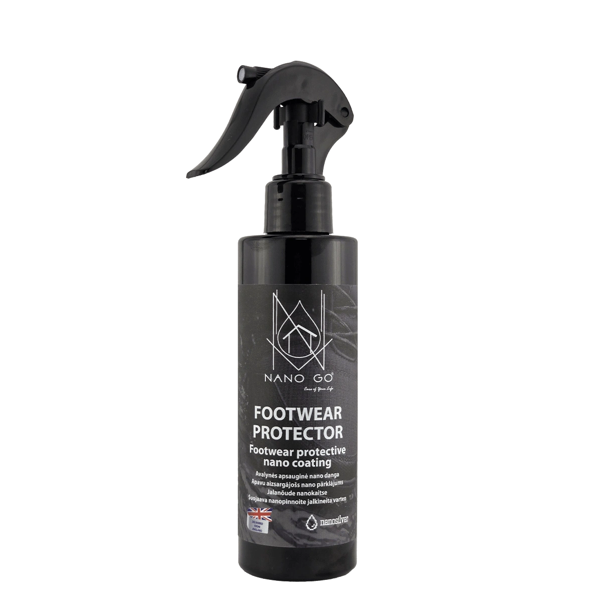 NANO GO footwear protector spray with nanosilver for all shoe types 200ml