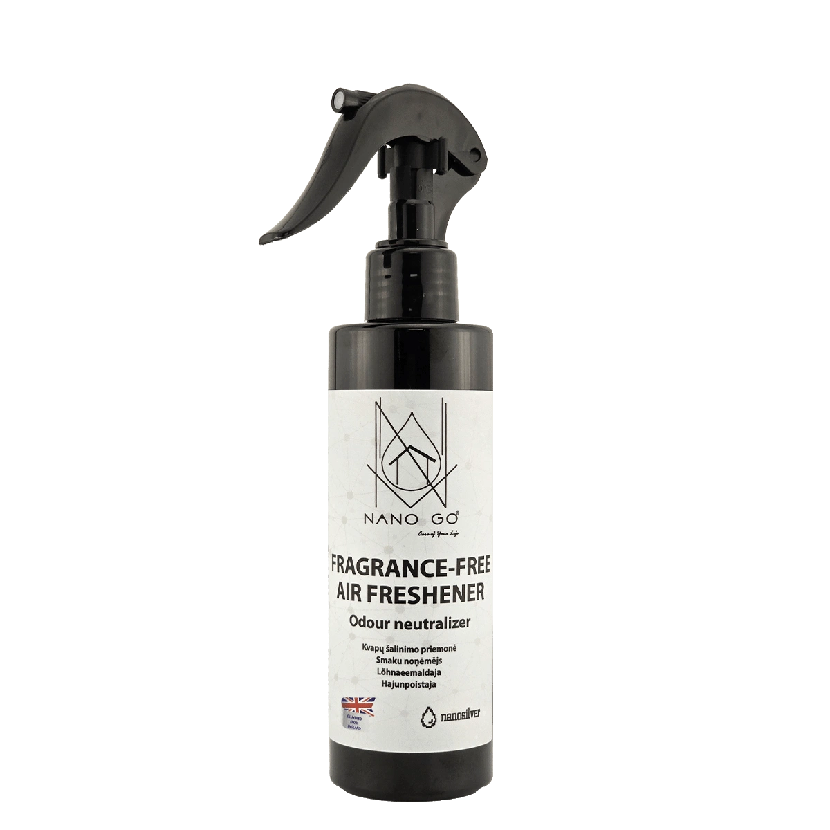 Fragrance-Free Air Freshener 200ml | NANO GO NANO GO fragrance-free air freshener odour eliminator spray 200ml