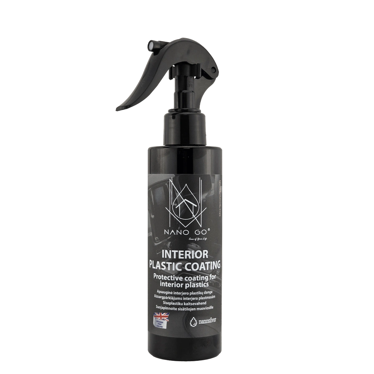 Interior Plastic Coating 200ml | NANO GO NANO GO interior plastic coating polish for dashboard and trim 200ml
