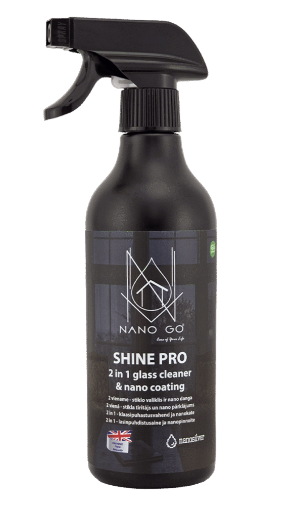 NANO GO Shine Pro 2in1 glass cleaner with nano coating spray bottle 500ml
