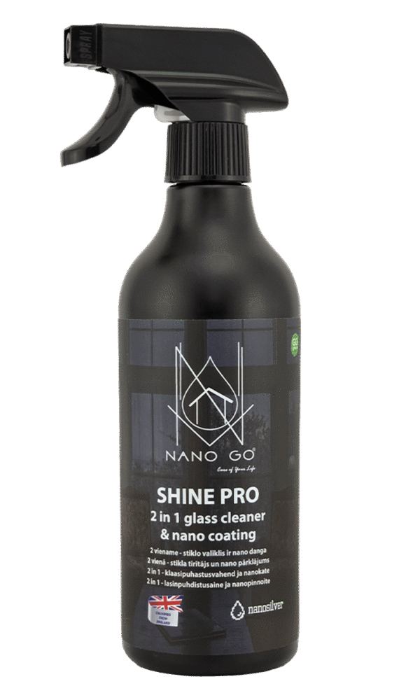 NANO GO Shine Pro 2in1 glass cleaner with nano coating spray bottle 500ml
