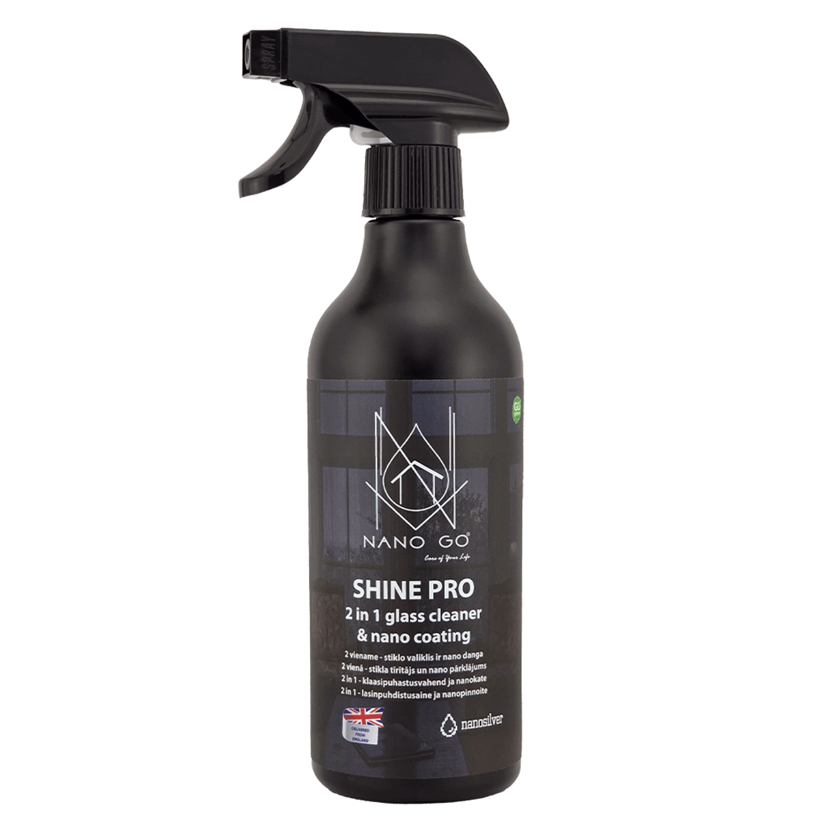 SHINE PRO 2 in 1 Glass Cleaner with Nano Coating